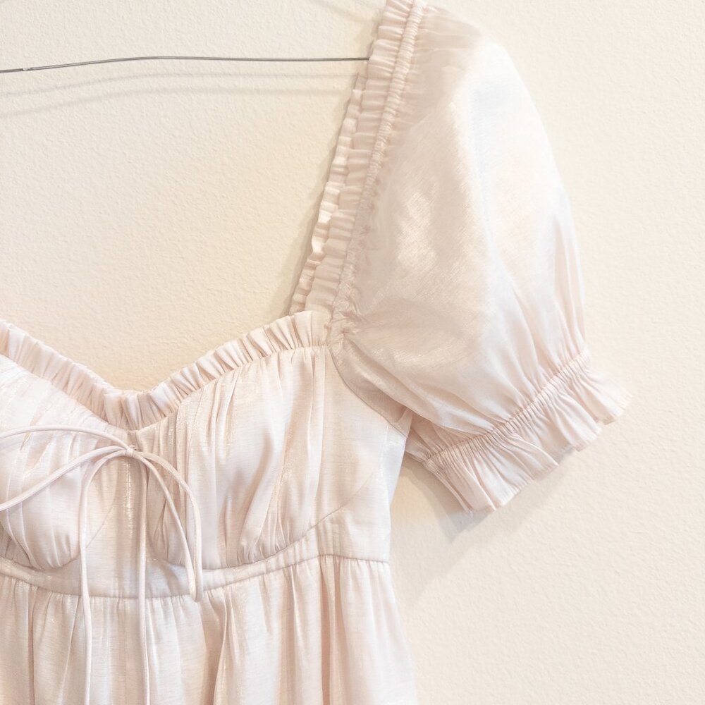Selkie Seashell Wide Leg Jumpsuit in Pink/Ivory, Size XS - Picture 9 of 9